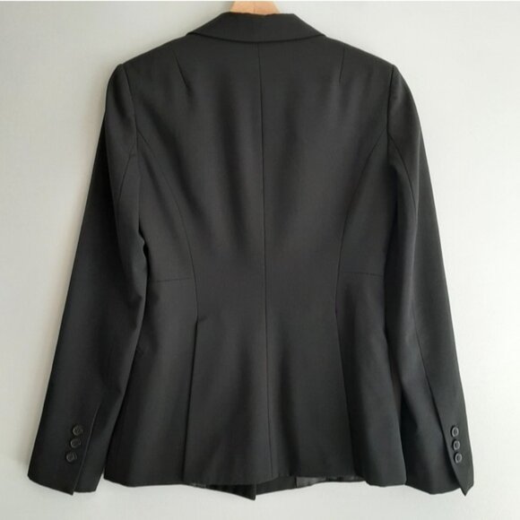 SANDRA ANGELOZZI Single Button Closure Classic Blazer Jacket Black Sz 4 - Picture 6 of 12